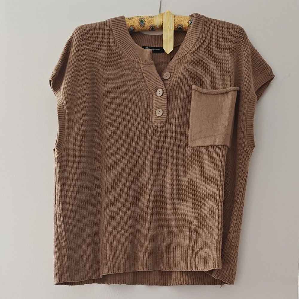 Rust Color Knit Sleeveless Top.  New W)O TAgs